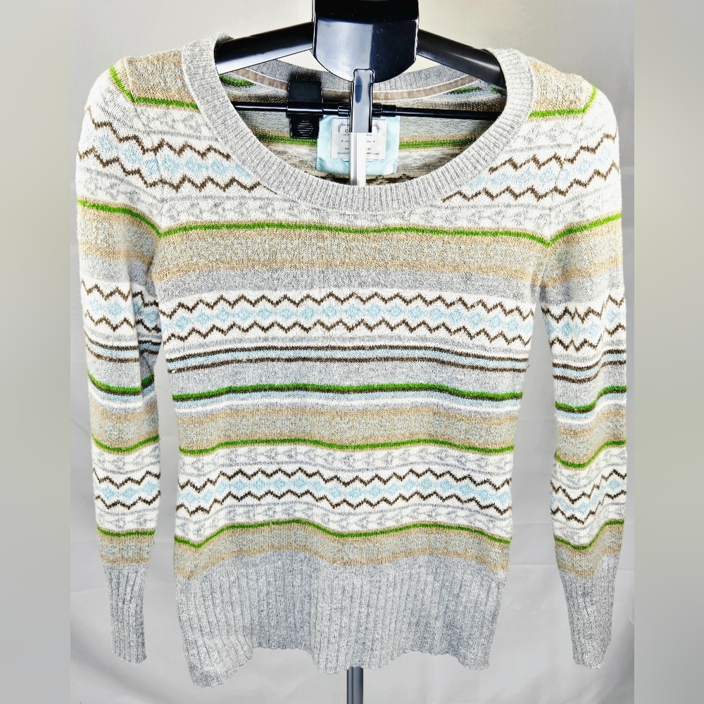 Vintage‎ Y2K Fair Isle Wool Old Navy Soft Grunge Sweater, Medium
